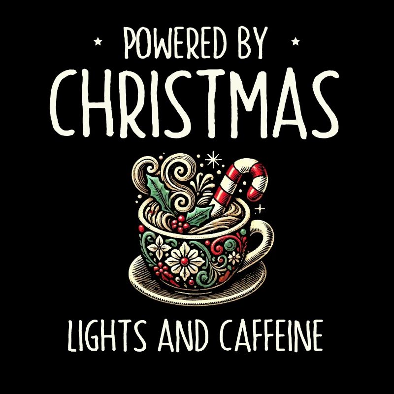Powered Christmas Lights Caffeine Holiday