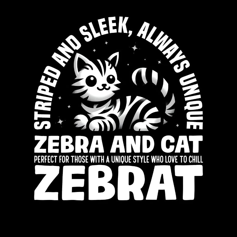 RAYÉ ET ÉLÉGANT TOUJOURS UNIQUE - ZÈBRE ET CHAT