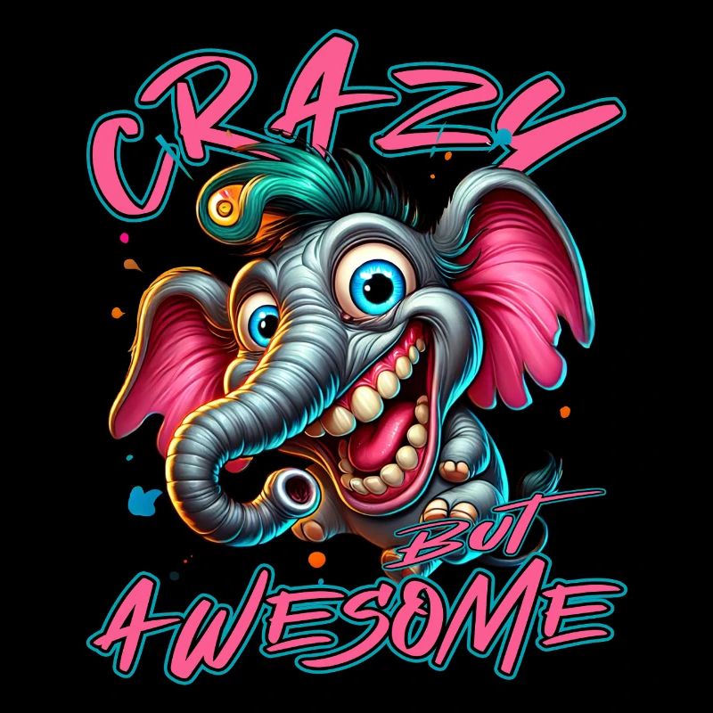 Crazy but Awesome Elefant Comic Stil