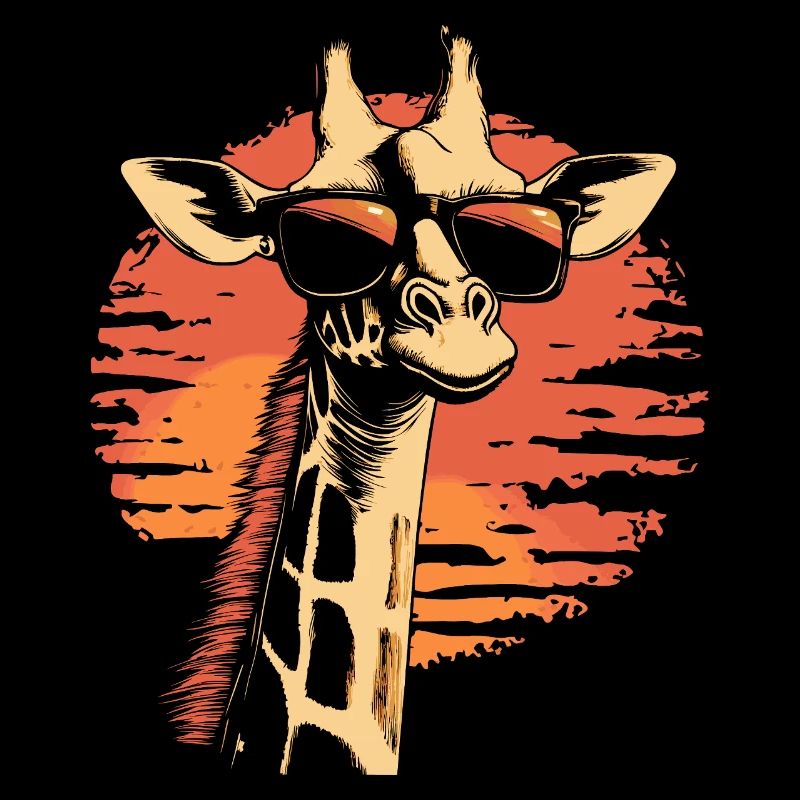 Giraffe mit Sonnenbrille