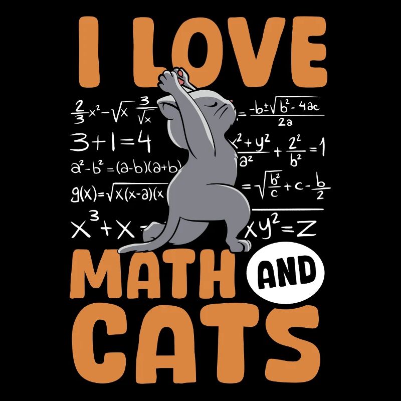 Math Cats Cat Lover Enseignant Étudiants