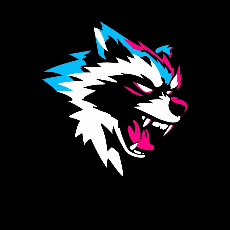 Neon Wolf Head – Conception de jeu agressive