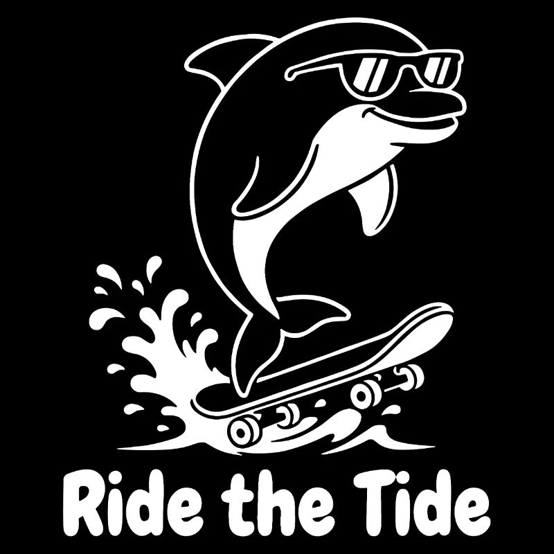 Delfin Skateboard Welle