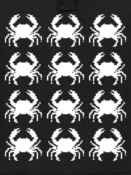 Krabben-Pixel-Musterwiederholung