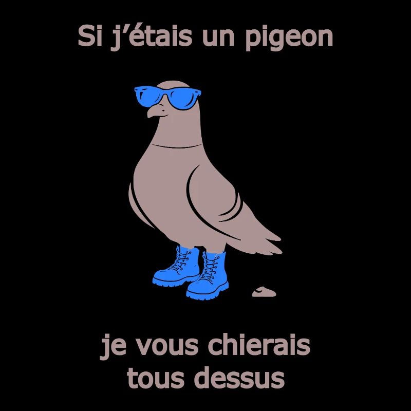 Provokative Pigeon Boots Hellblauer Humor