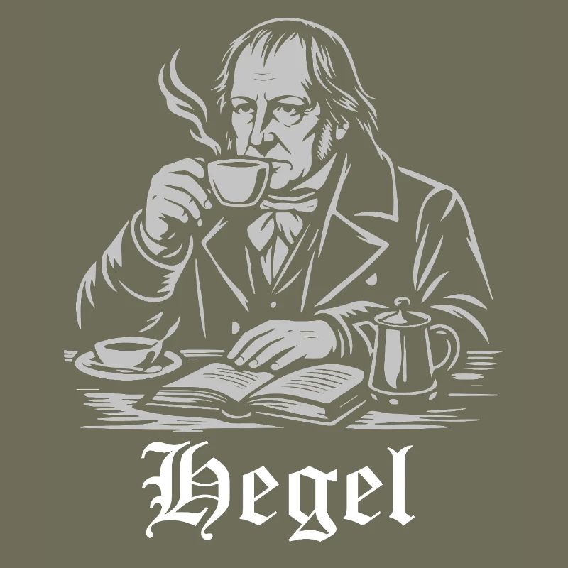 Philosopher Hegel is drinking Coffee