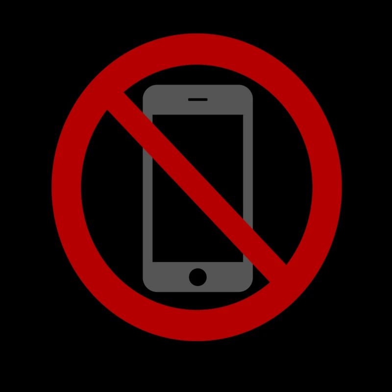 Mobile phone prohibited.