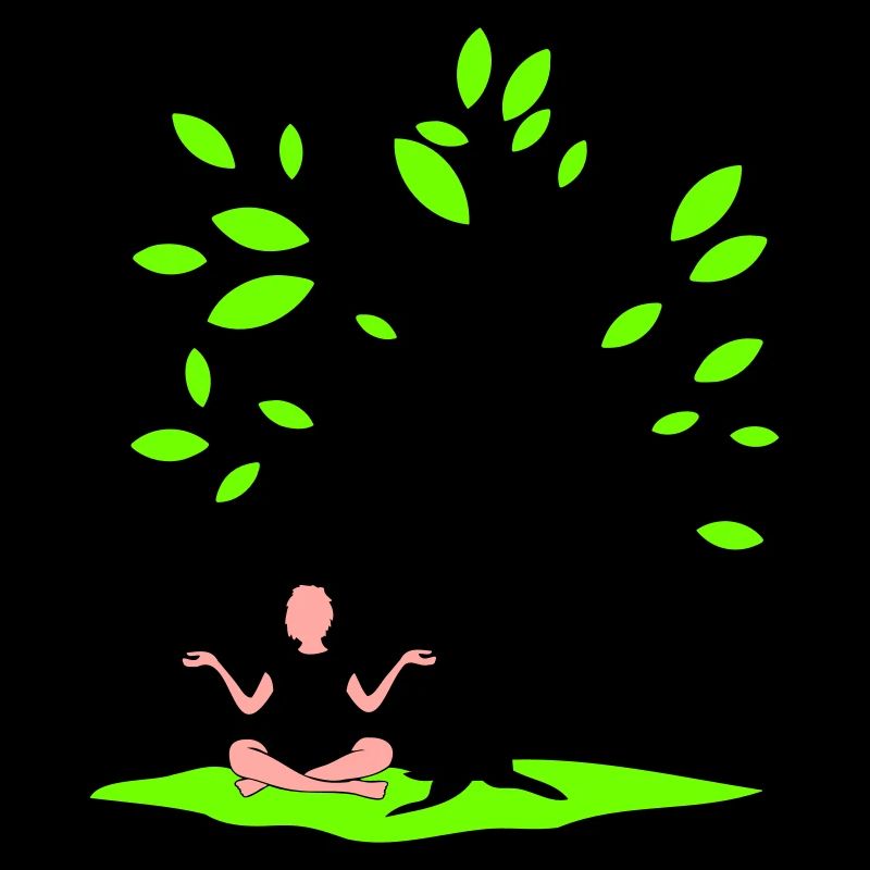 Meditation Under Tree Forest Trance Woman Meditates