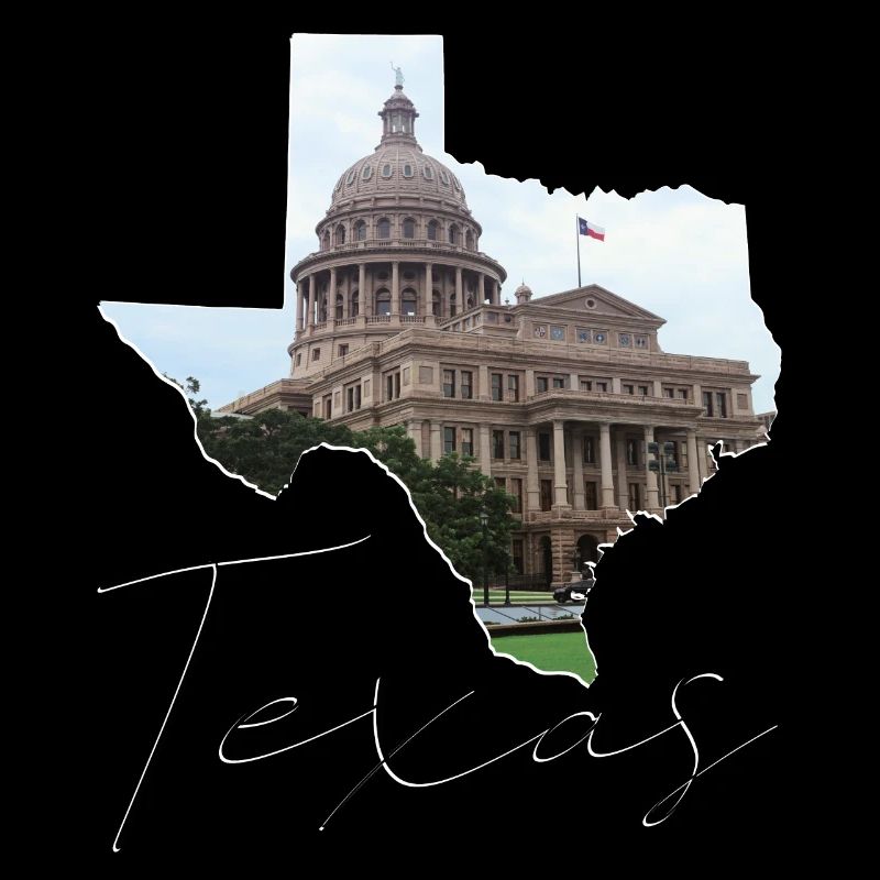 Capitole de l’État du Texas dans la carte de l’État du Texas TX