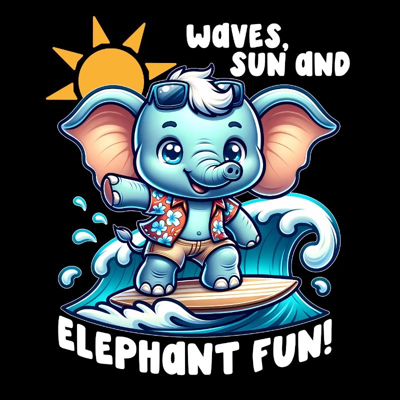 Elefanten-Surfer