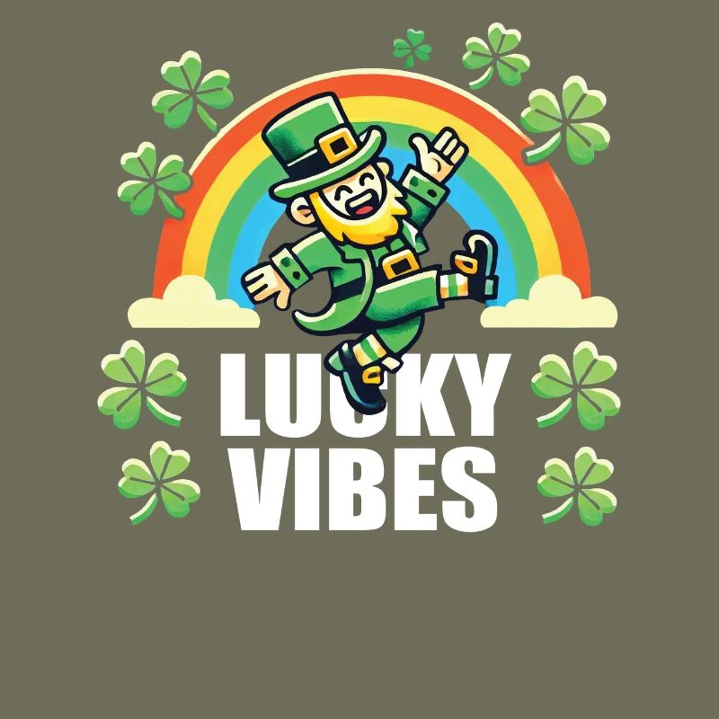 Saint-Patrick Happy Vibes Arc-en-ciel