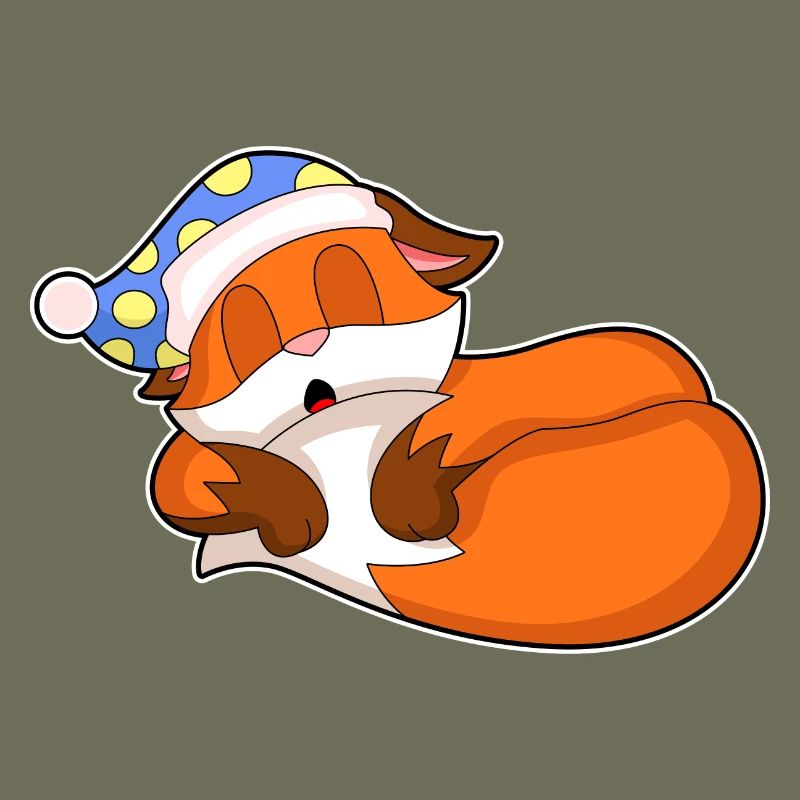 Bonnet de nuit Fox Sleeping
