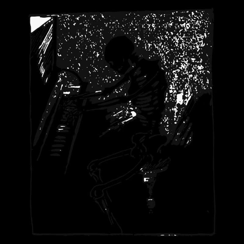 piano, squelette