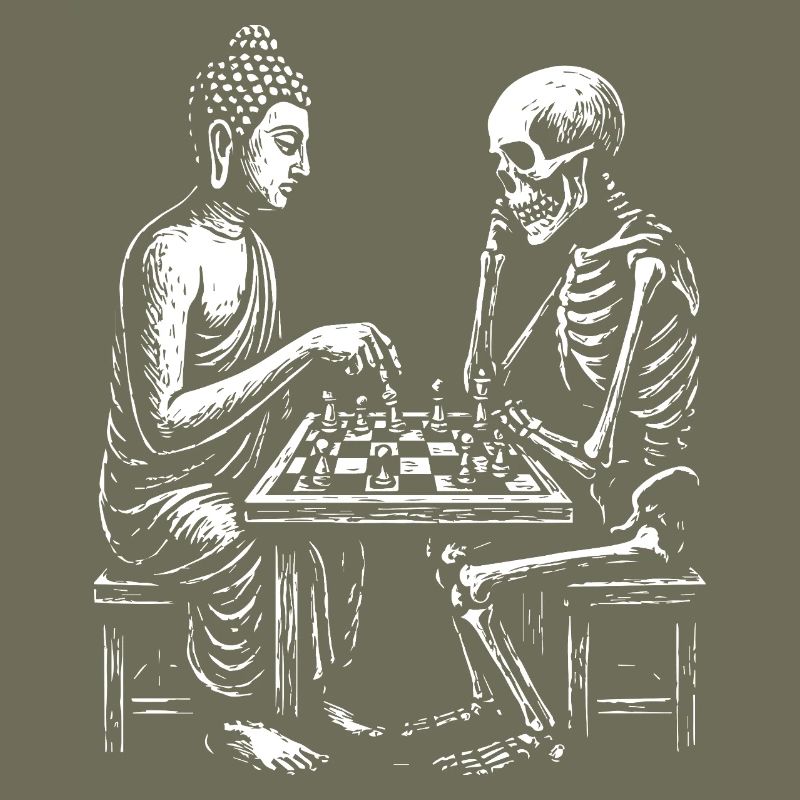 Buddha and Skeleton Chess Encounter Design