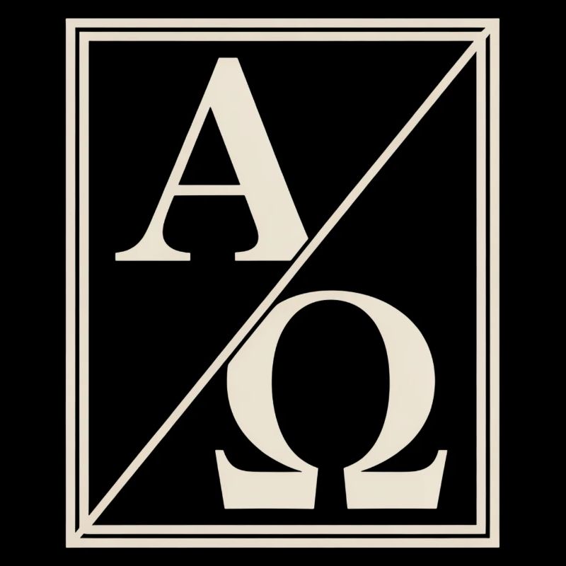Signe de foi chrétien Alpha Omega