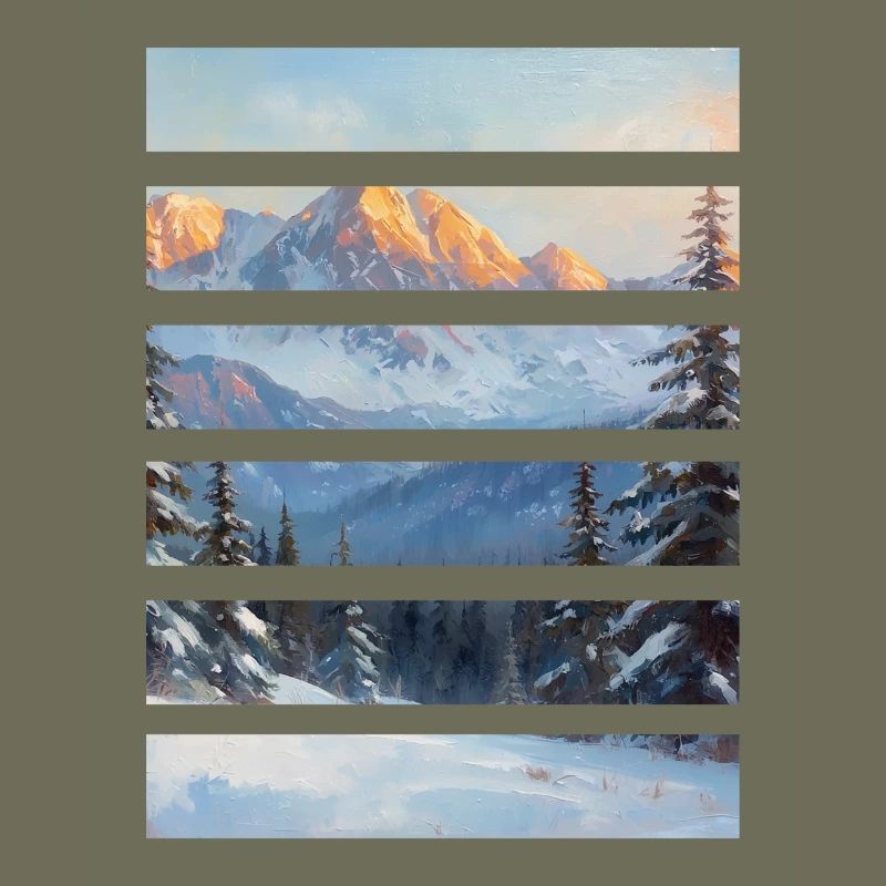 Layered mountain horizon