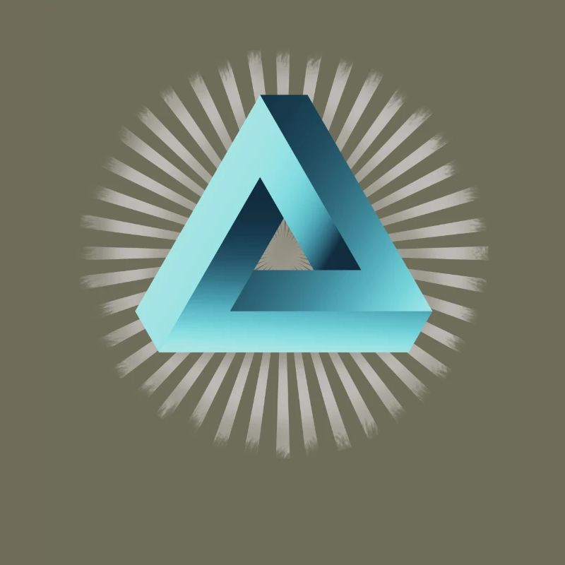 illusion illuminati Tri fold Pyramide Nerd mathe