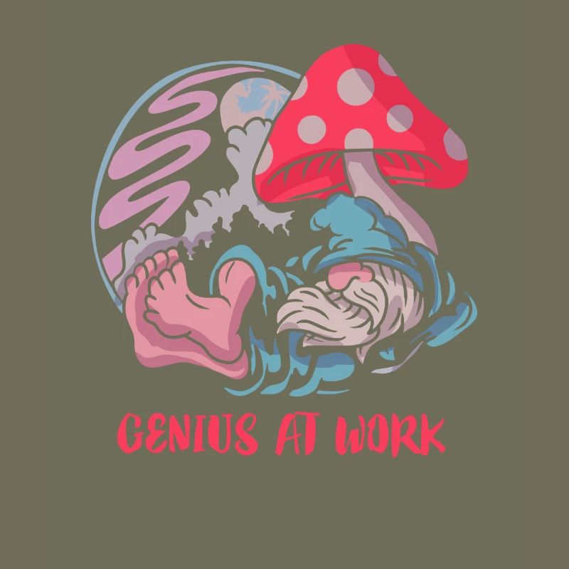Creative genius: Relaxation under the mushroom