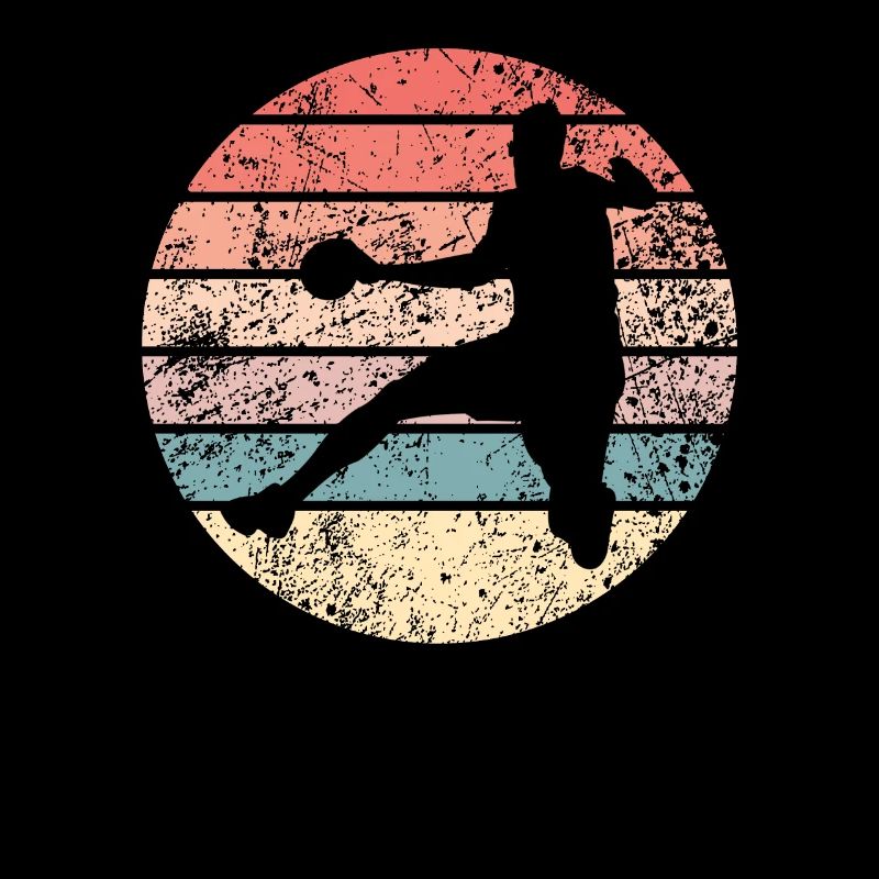 Handball Player Retro