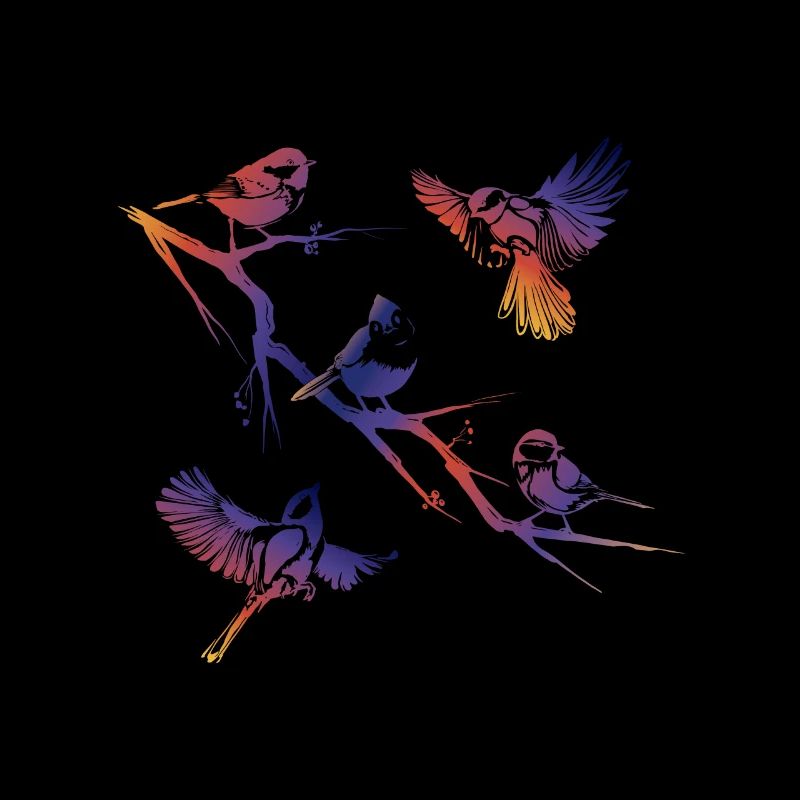 Oiseaux sur une branche