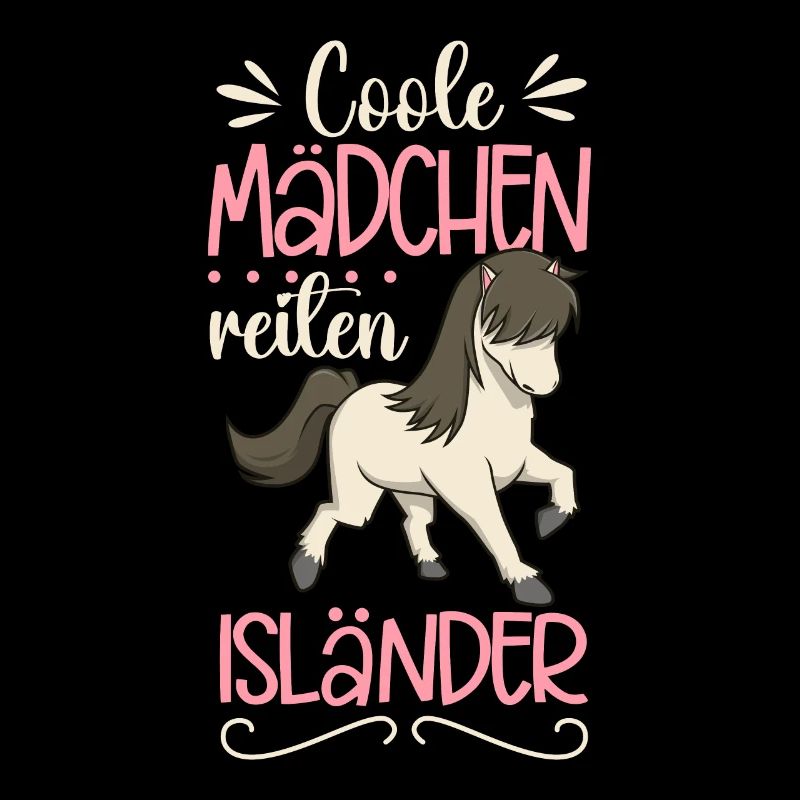 Coole Mädchen reiten Isländer