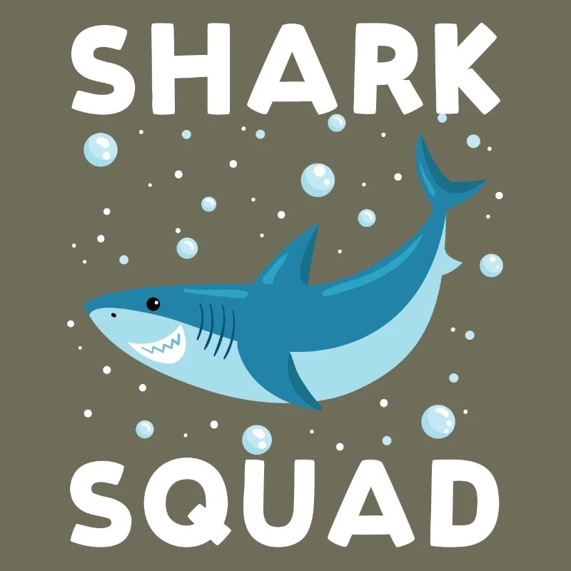 Cool Shark Squad avec planche de surf Summer Vibes