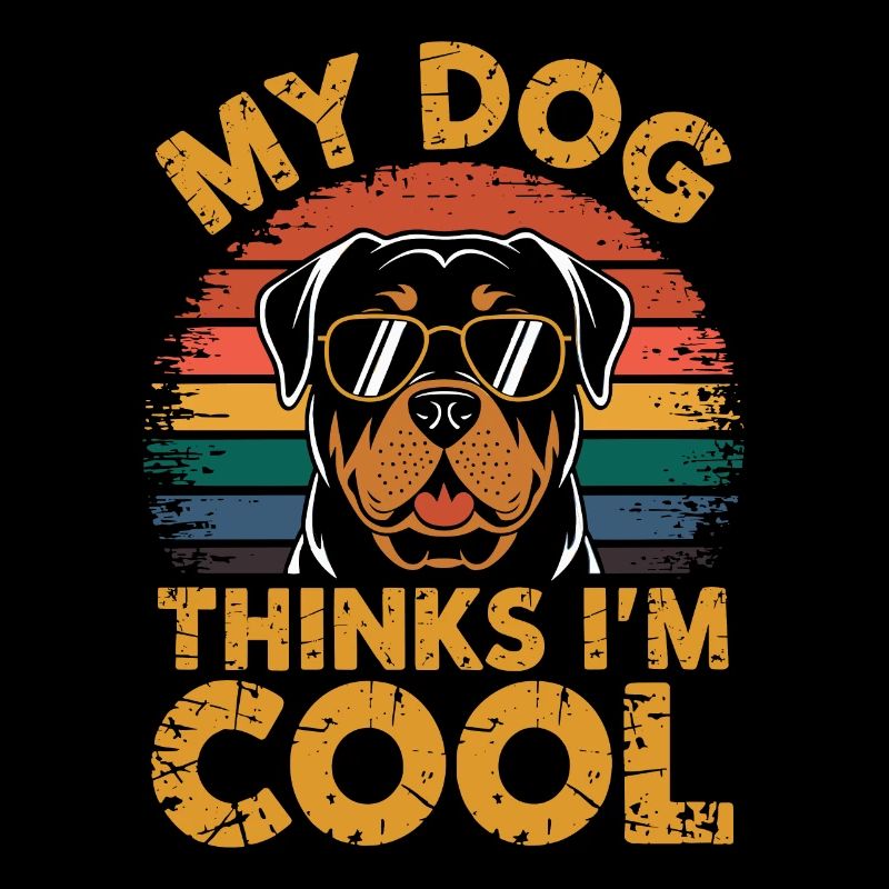 Rottweiler Mon chien pense que je suis cool