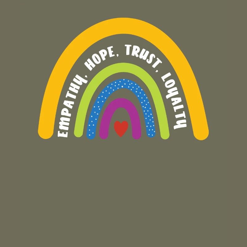 Empathy Hope Trust Loyalty Rainbow