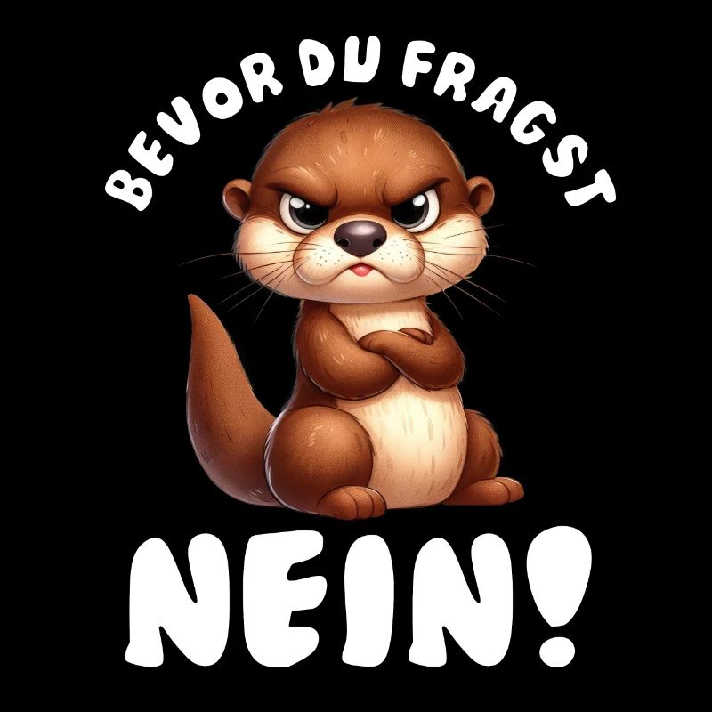 Lustiger Otter mit Spruch