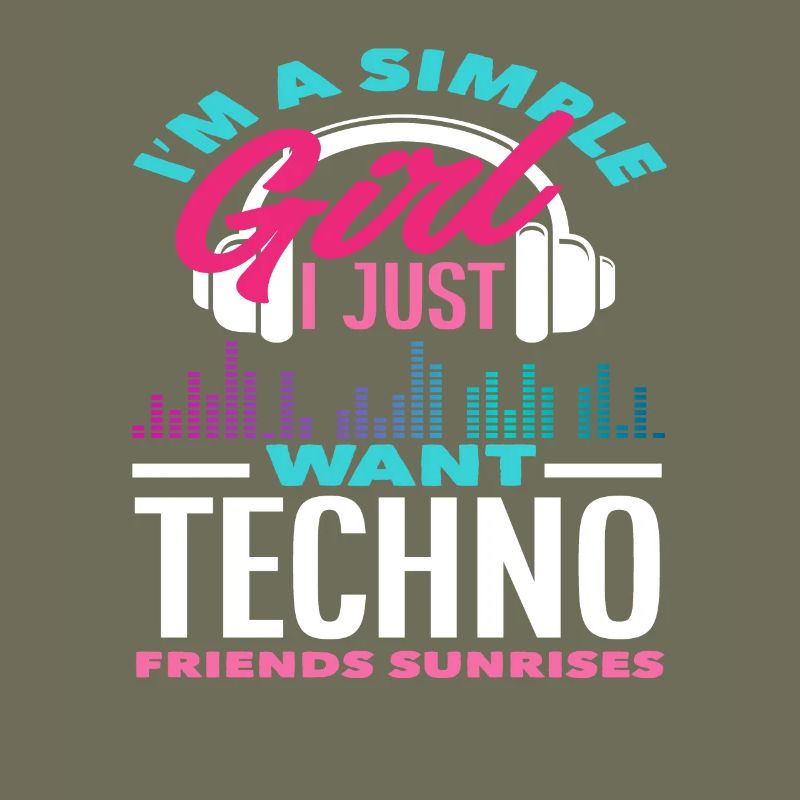 Techno Lover Einfache Mädchen Freunde