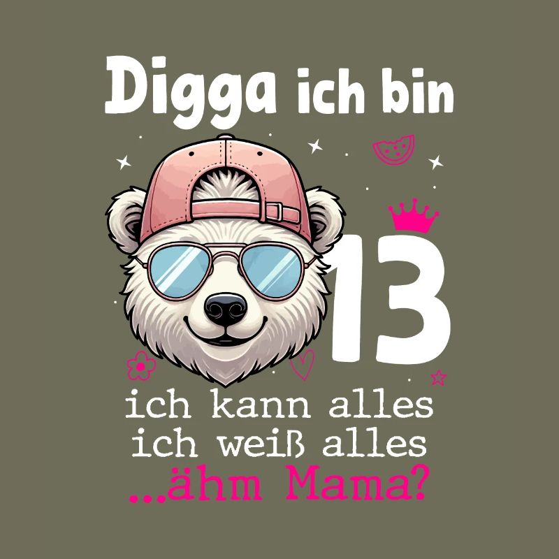 Digga Ich Bin 13 Kindergeburtstag Mädchen