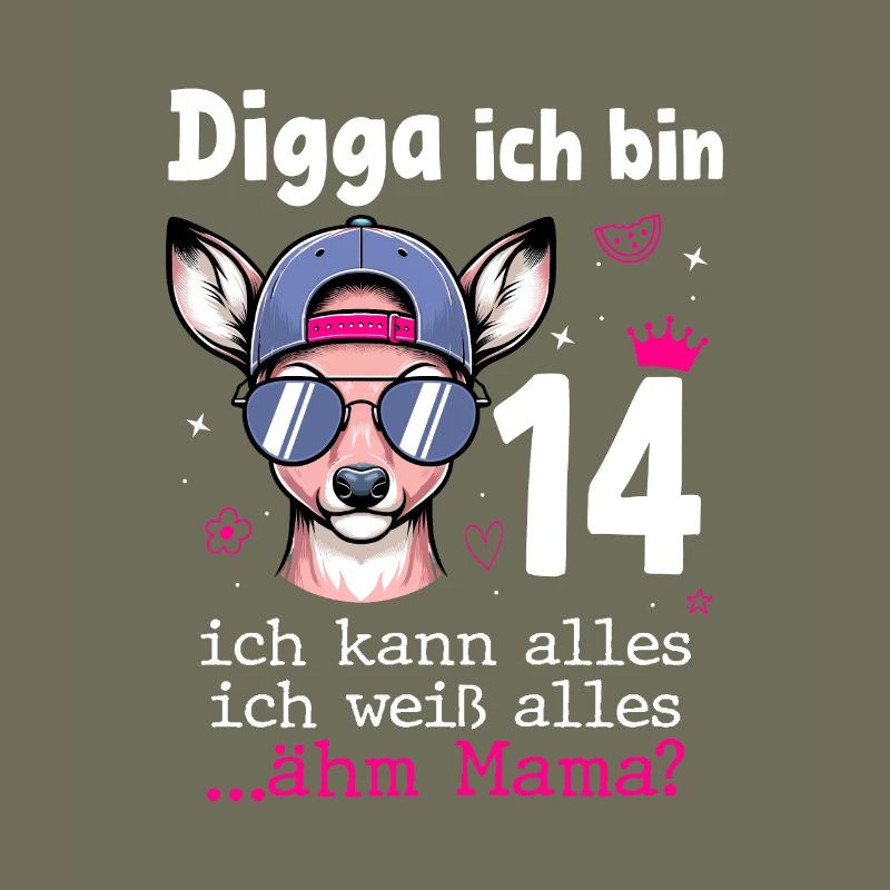 Digga Ich Bin 14 Kindergeburtstag Mädchen