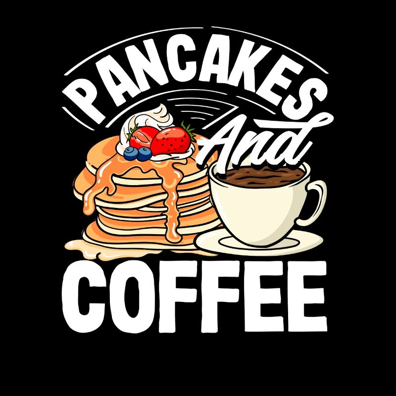 Pancakes and coffee for breakfast lovers