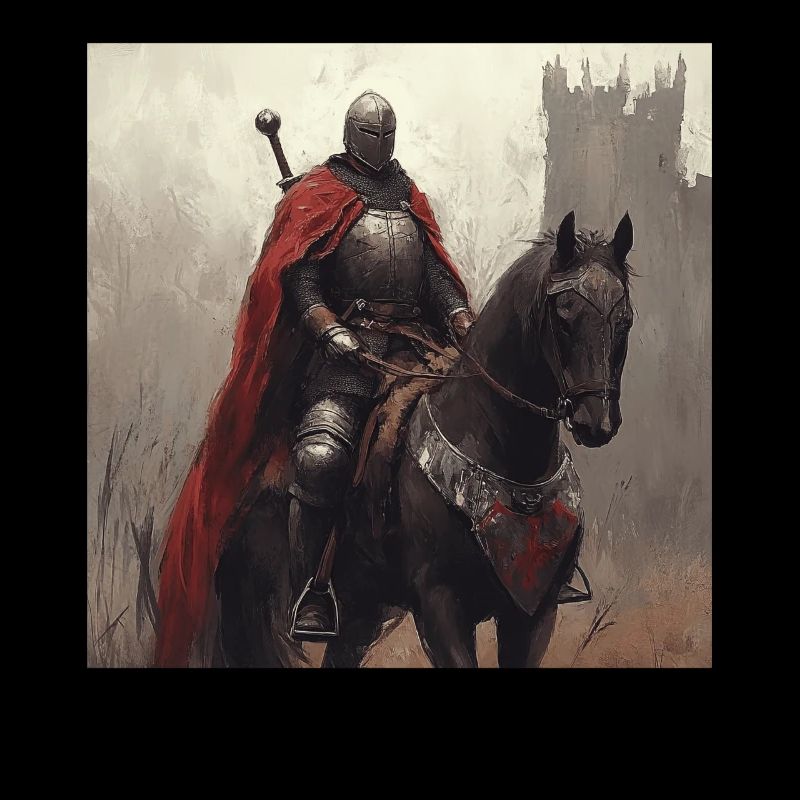 Ritter auf Pferd