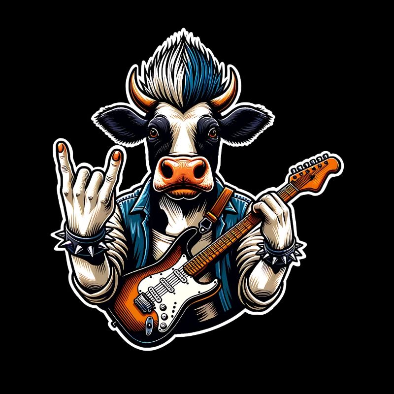 Kuh Rock and Roll Gitarrist