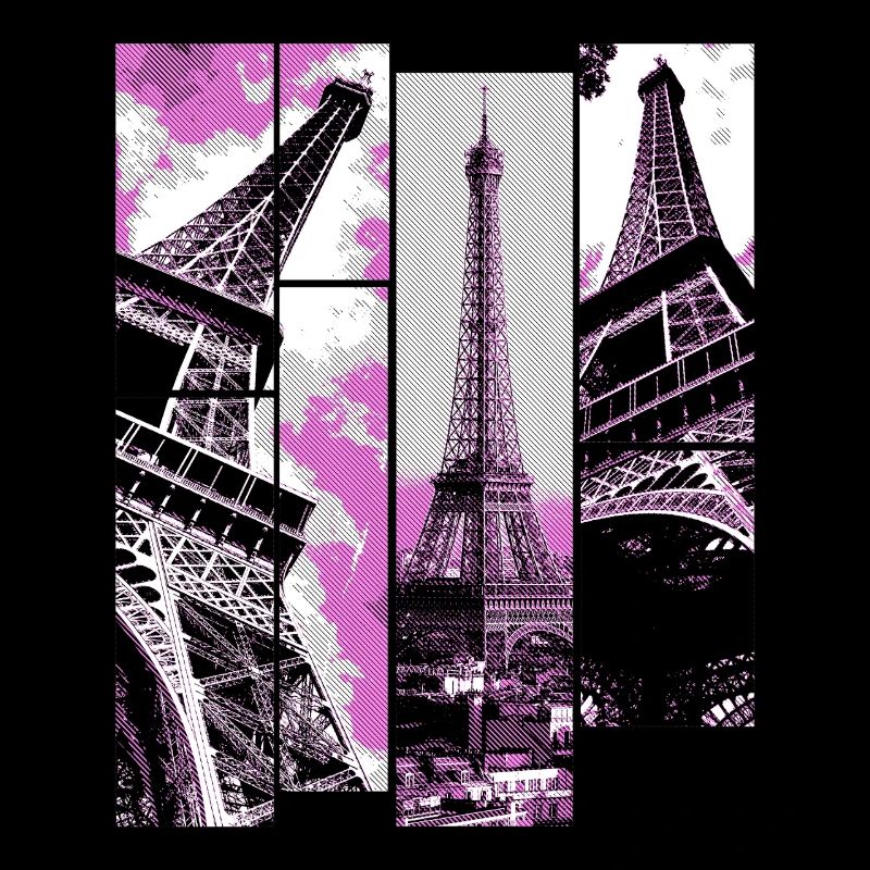 Paris Eiffelturm Skyline Frankreich Stadt Collage