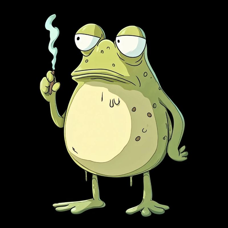 Funny Frog with Joint - Weed Frog Design