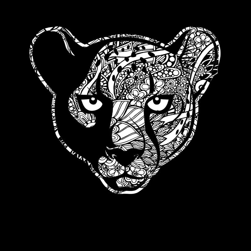 Cheetah Cheetah Floral Pattern