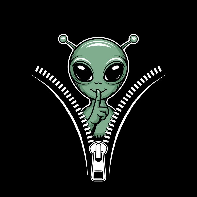 Drôle d’extraterrestre avec conception de fermeture éclair
