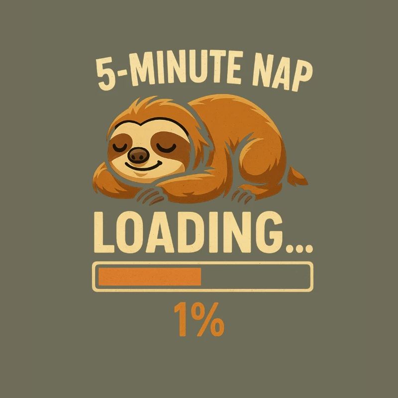 5-Minute Nap Loading… Sloth Progress-Bar Cute