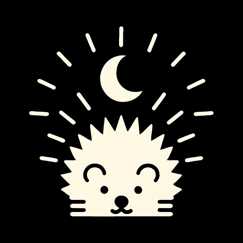 Hérisson au clair de lune