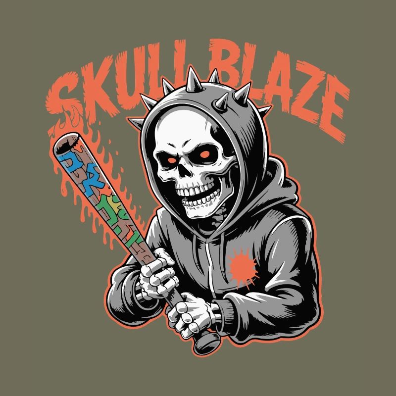 SKULL, MENACING SKELETON