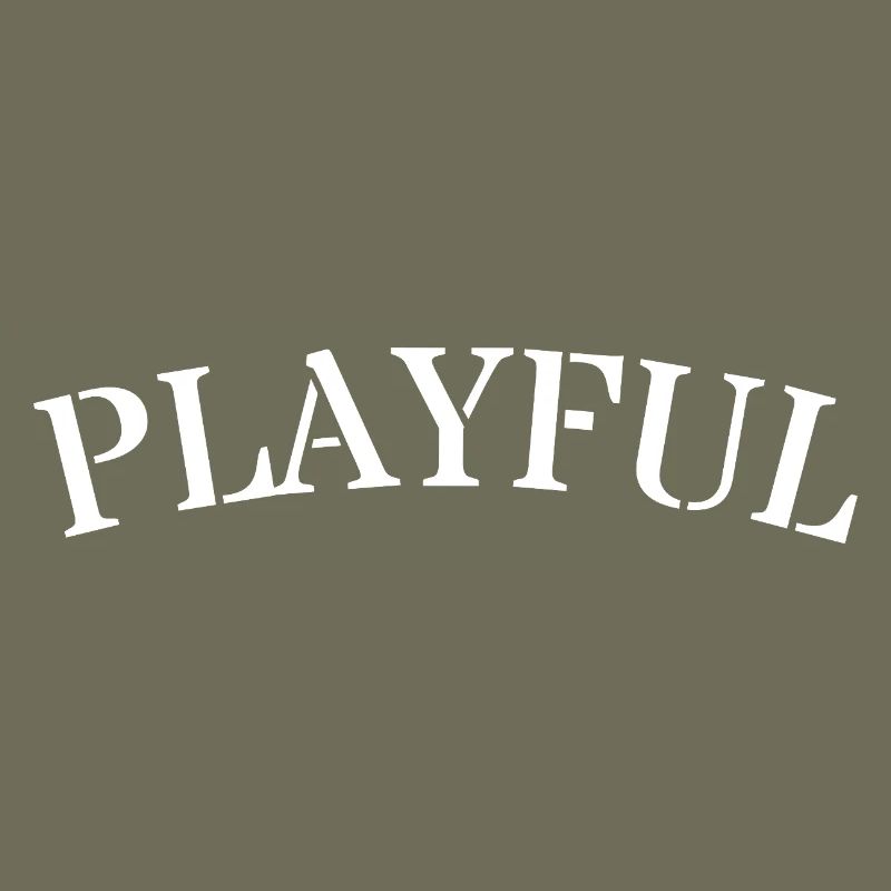Verspielt Minimal Text Design Spruch