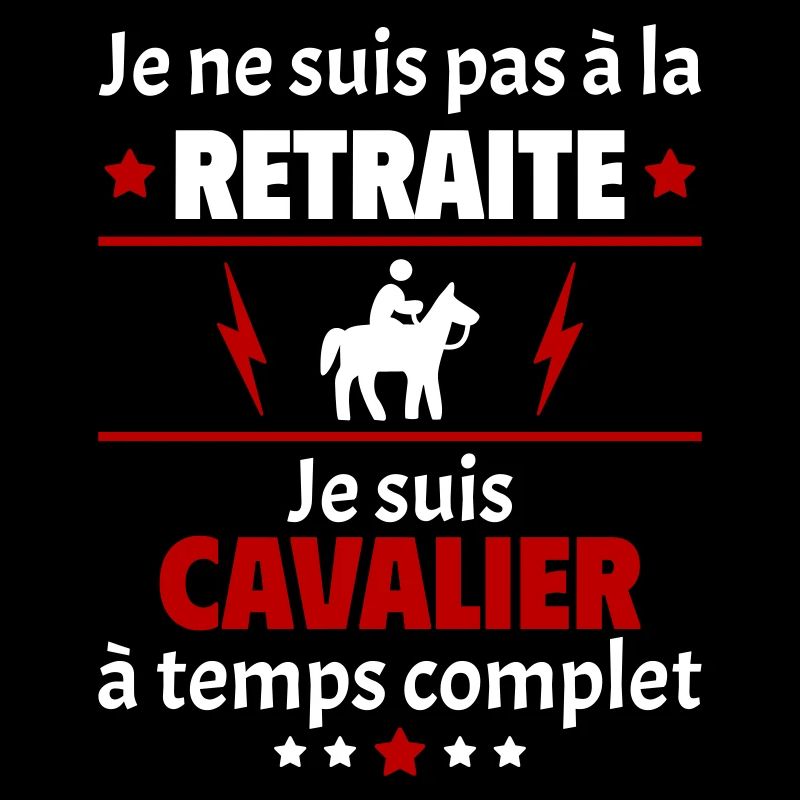 Pas à la retraite cavalier à temps complet, noël