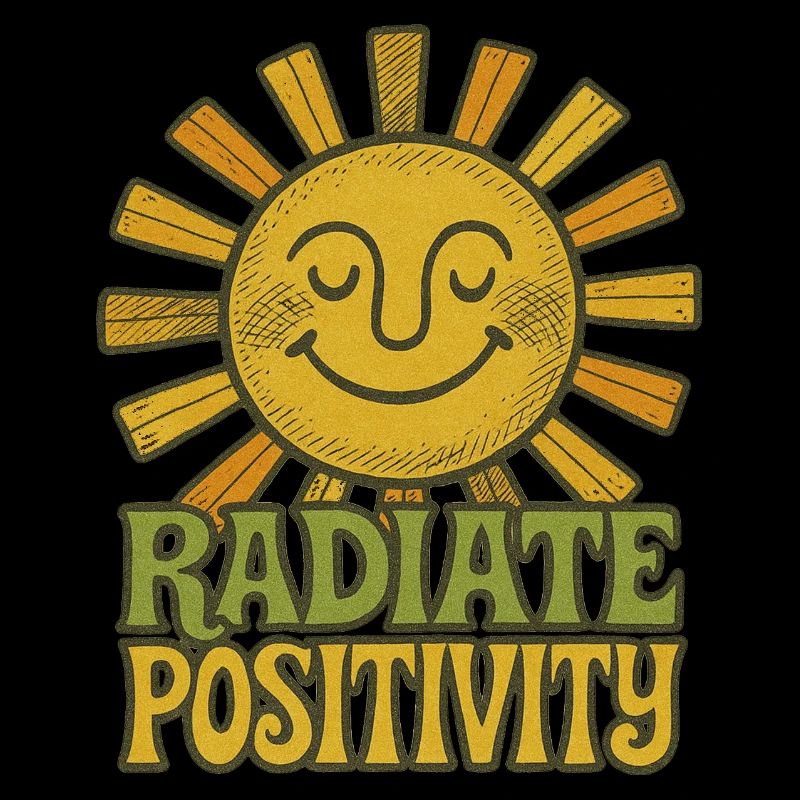 Strahlen Sie Positivität Sonne Illustration