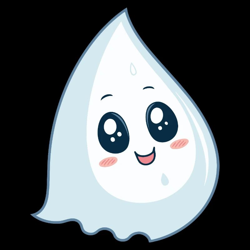 Drop kawaii blaues Lächeln