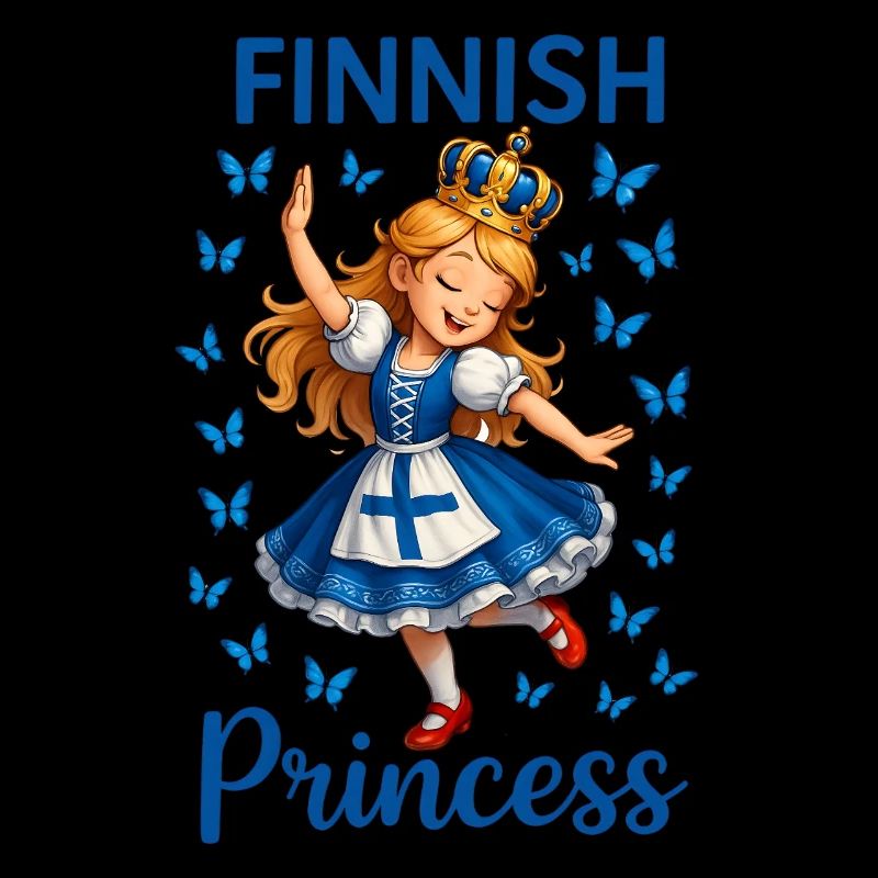 Princess Finland Blue Butterfly