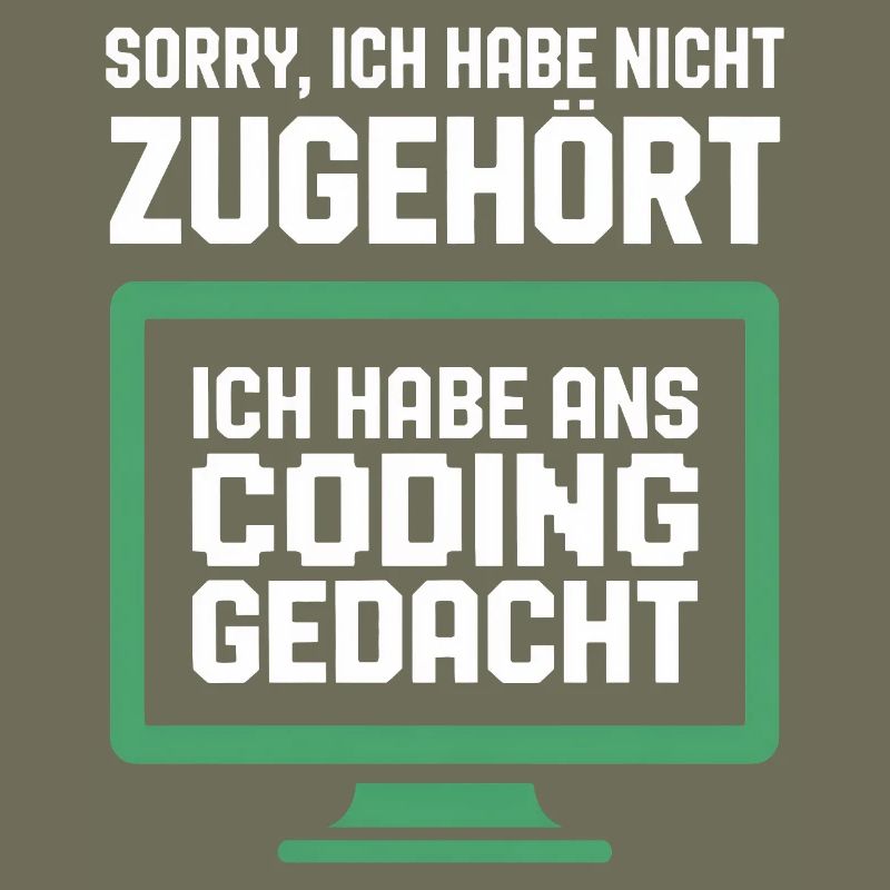 Coding Gedanke am Bildschirm