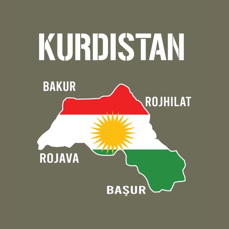 Drapeau du Kurdistan Bakur Bashur Rojava Rojhlt Newroz