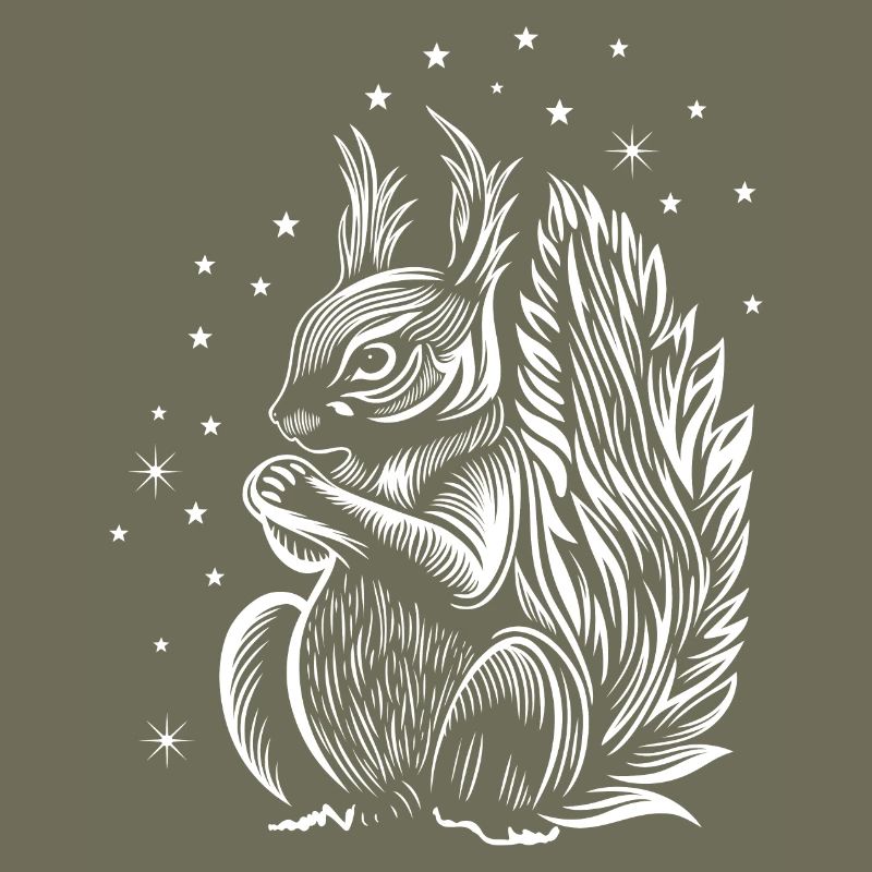 Squirrel with stars